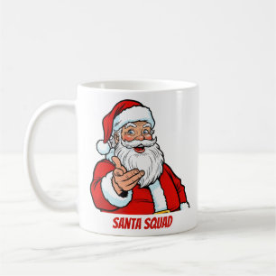 Caneca De Café Esquadrão do Papai Noel Natal Divertido Família Co