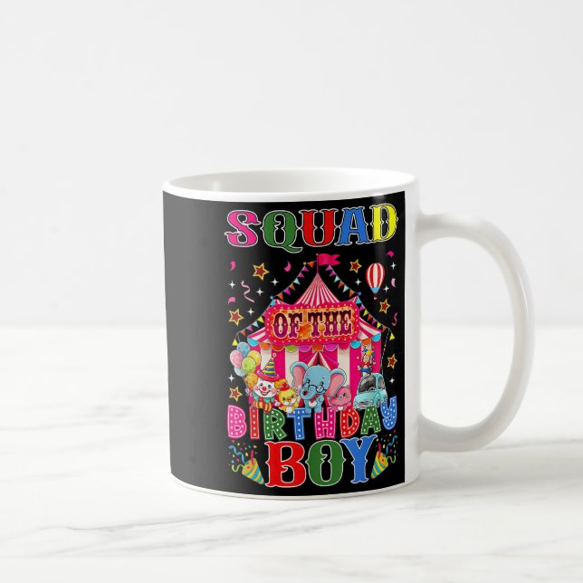 Caneca De Café Esquadrão Do Tema Do Carnaval De Birthday Boy Circ (Direita)