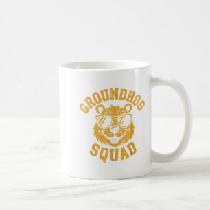 Caneca De Café Esquadrão Engraçado de Marmota Feliz Dia da Marmot