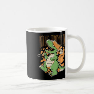 Caneca De Café Esquadrão Infantil T-rex Dinossauro Golfista Gráfi