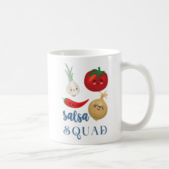 Caneca De Café esquadrão salsa comida bonitinha citação engraçada (Direita)