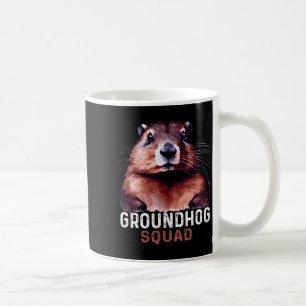 Caneca De Café Esquadrão Vintage Groundhog Amantes Engraçados Gro