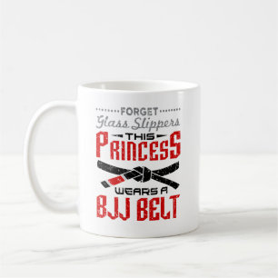Caneca De Café Esqueça as batedoras de vidro Princesa Veste BJJ B
