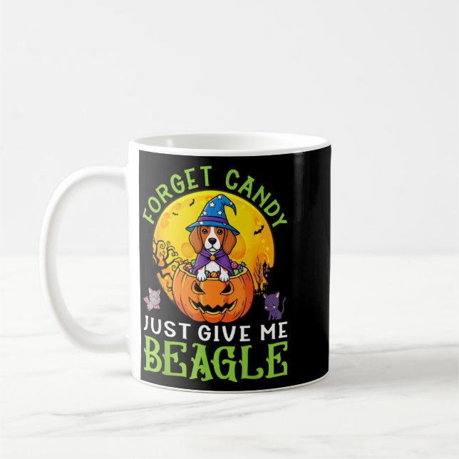 Caneca De Café Esqueça Doces Dê Cadela Bruxa Este Halloween (Esquerda)
