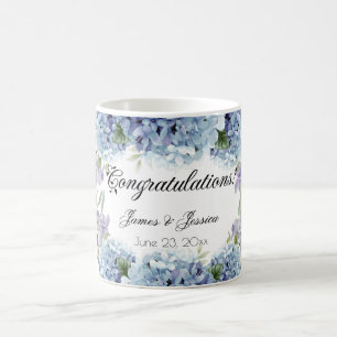 Caneca De Café Esqueça-Me-Não Flores Aquarela Elegante