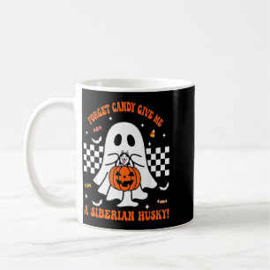 Caneca De Café Esqueça o Doce Dê um Husky Siberiano Funny Hallowe