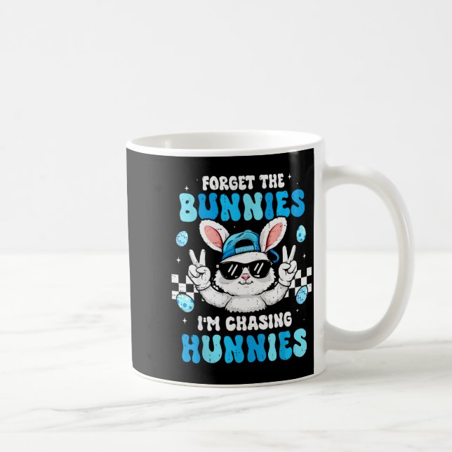 Caneca De Café Esqueça os coelhinhos perseguindo rapazes de colo (Direita)