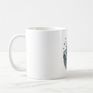 Caneca De Café Esqueleto Abraçando um Pastor Alemão � Único Gótic