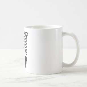 Caneca De Café Esqueleto Anatômico Vintage Gráfico Gótico