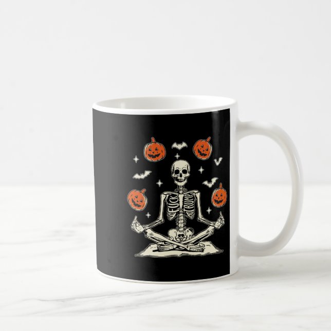 Caneca De Café Esqueleto Anti Trump Halloween Manga Longa  (Direita)
