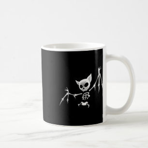 Caneca De Café Esqueleto Assustador Escuro Voador T Roupa De Hall