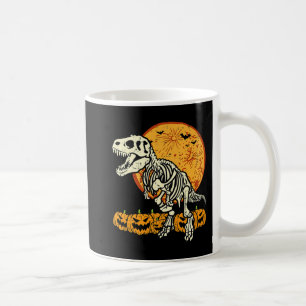 Caneca De Café Esqueleto Bonito Dinossaur Trex Dino Pumpkins Moon