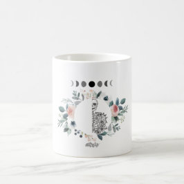 Caneca De Café Esqueleto Com Flores