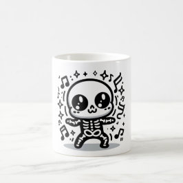 Caneca De Café Esqueleto Dançante Bonito Halloween Mug Kawaii Spo