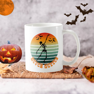 Caneca De Café esqueleto dançante de Halloween nunca melhor pôr d