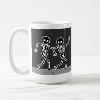 Caneca De Café Esqueleto Dançante Divertido para o Halloween
