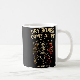 Caneca De Café Esqueleto Dançante Ossos Secos Vêm à Vida Cristão