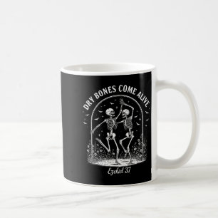 Caneca De Café Esqueleto Dançante Ossos Secos Vêm à Vida Cristão
