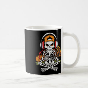 Caneca De Café Esqueleto de Ação de Graças Gamer Vídeo Jogos Meni