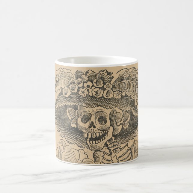 Caneca De Café Esqueleto De Câncer (Calavera Catrina) (Caveira El (Centro)