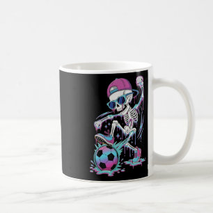 Caneca De Café Esqueleto de chuteira com efeito neon Grafite Rua