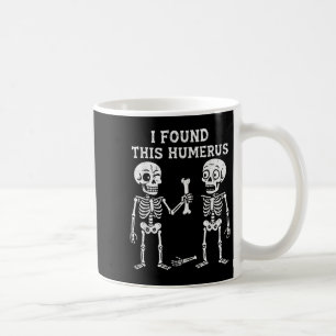 Caneca De Café Esqueleto De Dia de as Bruxas engraçado Encontrei