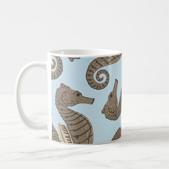 Caneca De Café Esqueleto de dinossauro, padrão perfeito. (Esquerda)