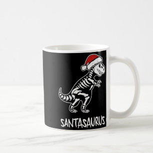 Caneca De Café Esqueleto de Dinossauro Santasaurus Natal T Rex