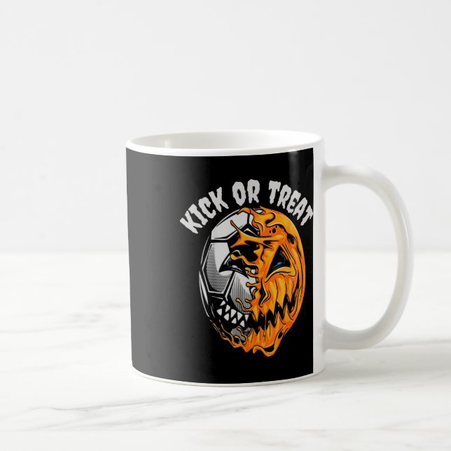 Caneca De Café Esqueleto de futebol do Halloween (Direita)
