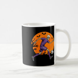 Caneca De Café Esqueleto de futebol no Halloween Pé Spooky Menino