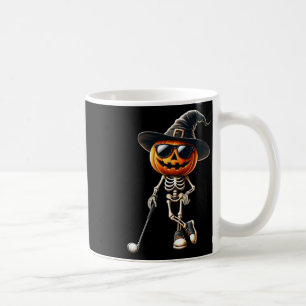 Caneca De Café Esqueleto de Golfe Abóbora de Golfe Fantasia de Ha