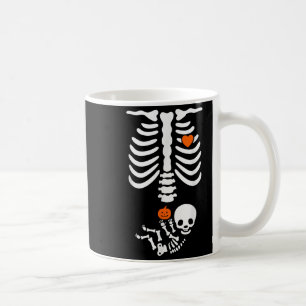 Caneca De Café Esqueleto de Halloween Bebê Caixa Torácica Abóbora