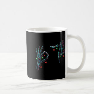 Caneca De Café Esqueleto de meme engraçado 67 Natal Férias Mulher