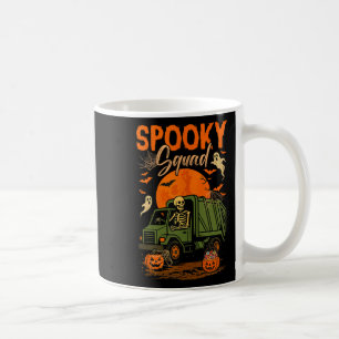 Caneca De Café Esqueleto de Spookeen Halloween Dirigindo Lixo Tr