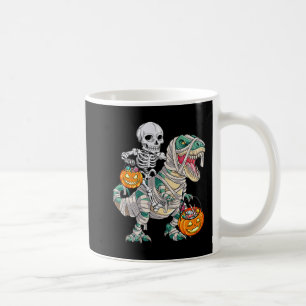Caneca De Café Esqueleto Divertido Andando Mummy Dinossaur T rex