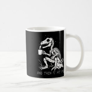 Caneca De Café Esqueleto Divertido Dinossauro Gótico de Costume M