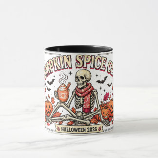 Caneca de Café Esqueleto do Clube de Pumpkin Spice