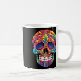 Caneca De Café Esqueleto Do Crânio Do Dia De Los Muertos