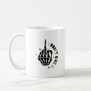 Caneca De Café Esqueleto do dedo médio
