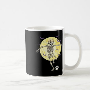 Caneca De Café Esqueleto Engraçado Jogando Futebol Engraçado Dia