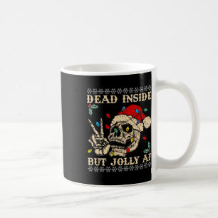 Caneca De Café Esqueleto Festivo Sarcástico Irônico Natal Feio