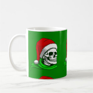 Caneca De Café esqueleto gótico de papais noeis de natal