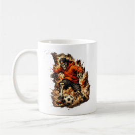 Caneca De Café Esqueleto Jogador de Futebol Streetwear Cartoon – 
