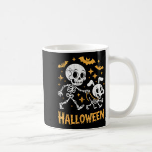 Caneca De Café Esqueleto Lidera Cachorro Crânio Engraçado Para Ha