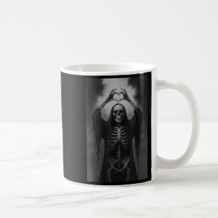 Caneca De Café Esqueleto Mãos Coração Sinal Rosto Assustador Dive