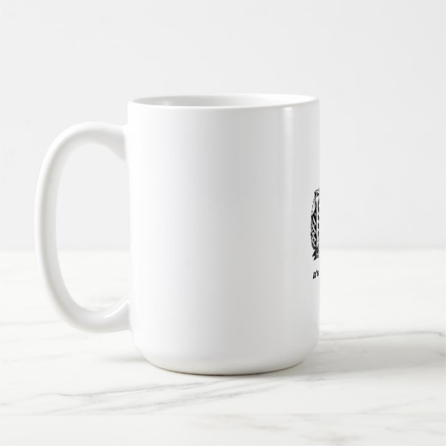 Caneca de café esqueleto minimalista de semana lon (Esquerda)