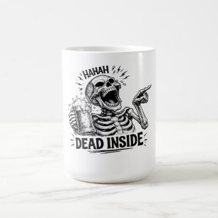 Caneca De Café Esqueleto Morto por Dentro Haha