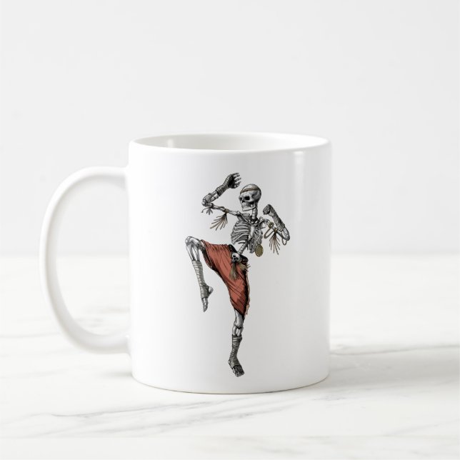 Caneca De Café Esqueleto Muay Thai (Esquerda)