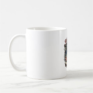 Caneca De Café Esqueleto Patriota Cowboy Patriota Escuro Esquelet