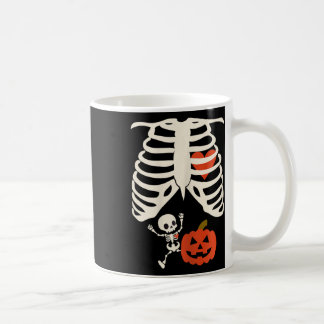 Caneca De Café Esqueleto Por Casais De Gravidez De Halloween Cost